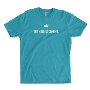 KING IS COMING T-SHIRT - BONDI BLUE